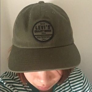 Levis leather striped cap